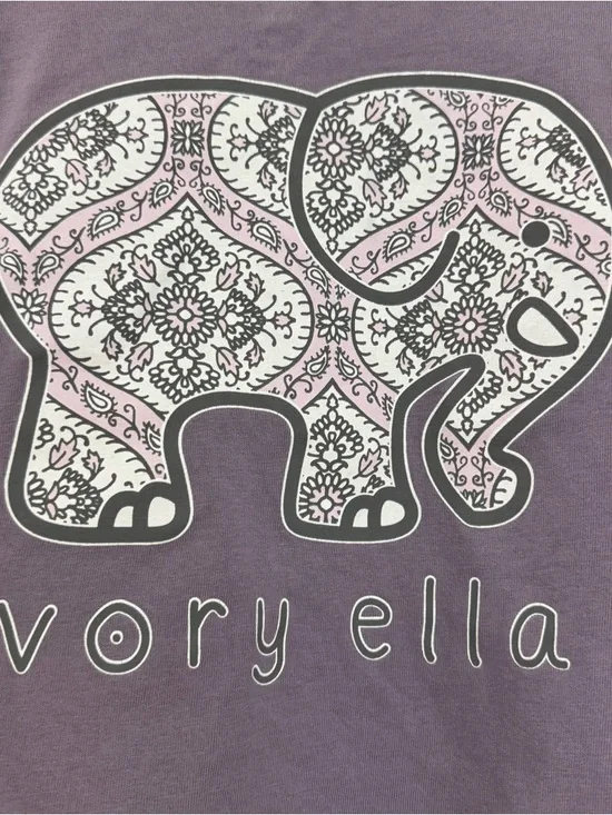Ivory Ella Long Sleeve Pocket Tee – Purple | Size Large - Picture 3 of 8